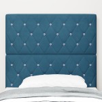 vidaXL Tăblie din Catifea Argyle Manual Albastru închis 90 cm Catifea vidaXL Tăblie din Catifea Argyle Manual Albastru închis 90 cm Catifea