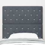 vidaXL Tăblie din Catifea Argyle Manual Gri închis 100 cm Catifea vidaXL Tăblie din Catifea Argyle Manual Gri închis 100 cm Catifea