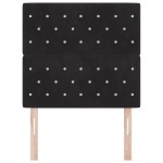 vidaXL Tăblie din Catifea Argyle cu headboard Negru 100 cm Catifea vidaXL Tăblie din Catifea Argyle cu headboard Negru 100 cm Catifea