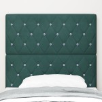 vidaXL Tăblie din Catifea Argyle Manual Verde închis 100 cm Catifea vidaXL Tăblie din Catifea Argyle Manual Verde închis 100 cm Catifea