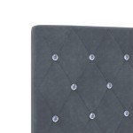 vidaXL Tăblie din Catifea Argyle Manual Gri închis 140 cm Catifea vidaXL Tăblie din Catifea Argyle Manual Gri închis 140 cm Catifea