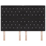 vidaXL Tăblie din Catifea Argyle cu headboard Negru 140 cm Catifea vidaXL Tăblie din Catifea Argyle cu headboard Negru 140 cm Catifea