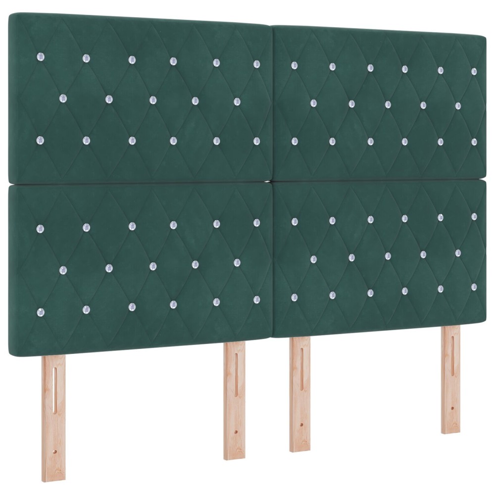 vidaXL Tăblie din Catifea Argyle Manual Verde închis 140 cm Catifea