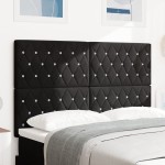 vidaXL Tăblie din Catifea Argyle cu headboard Negru 160 cm Catifea vidaXL Tăblie din Catifea Argyle cu headboard Negru 160 cm Catifea