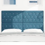 vidaXL Tăblie din Catifea Argyle Manual Albastru închis 160 cm Catifea vidaXL Tăblie din Catifea Argyle Manual Albastru închis 160 cm Catifea