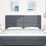 vidaXL Tăblie din Catifea Argyle Manual Gri închis 180 cm Catifea vidaXL Tăblie din Catifea Argyle Manual Gri închis 180 cm Catifea