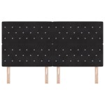 vidaXL Tăblie din Catifea Argyle cu headboard Negru 180 cm Catifea