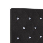 vidaXL Tăblie din Catifea Argyle cu headboard Negru 180 cm Catifea