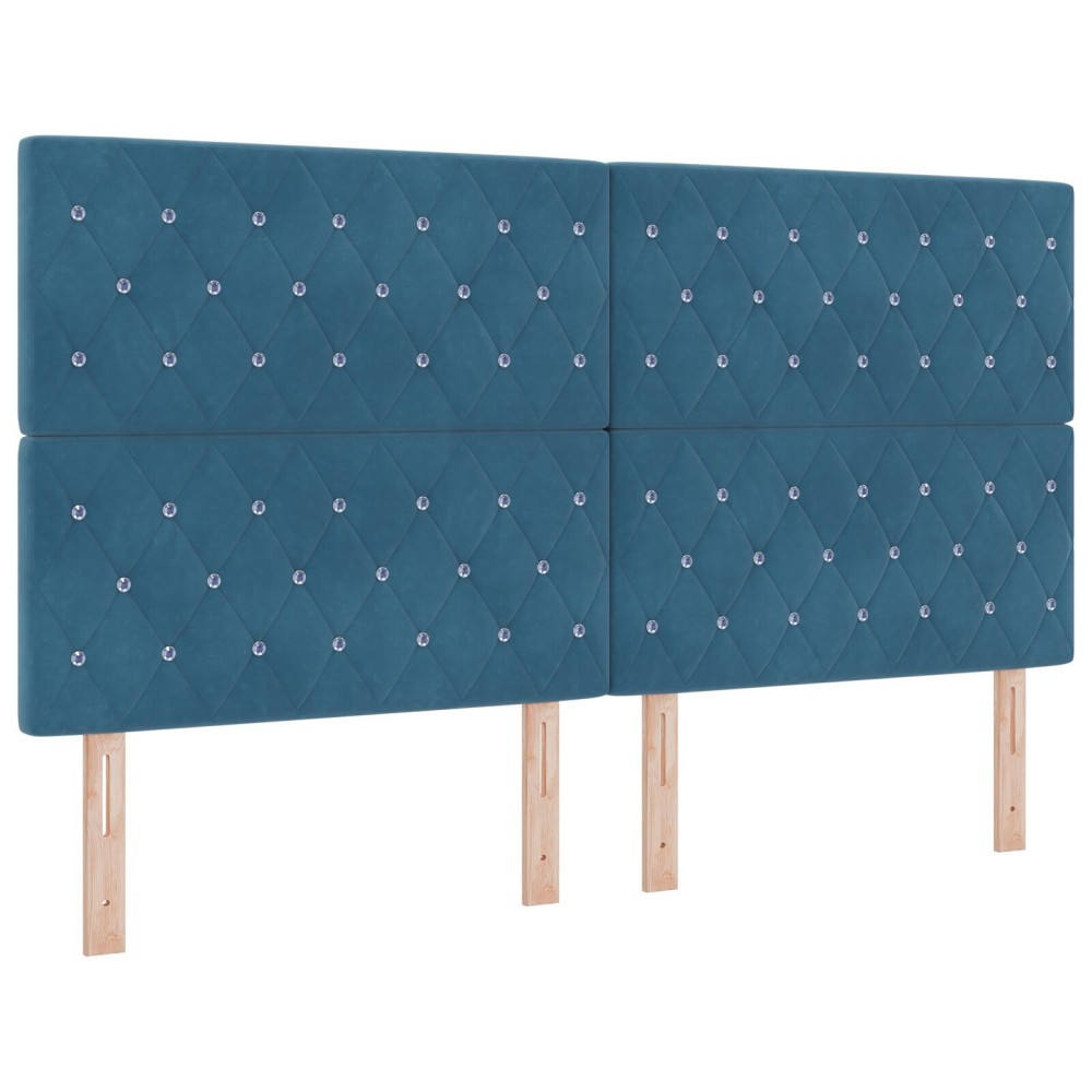 vidaXL Tăblie din Catifea Argyle Manual Albastru închis 180 cm Catifea
