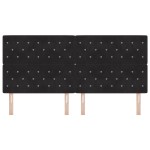 vidaXL Tăblie din Catifea Argyle cu headboard Negru 200 cm Catifea