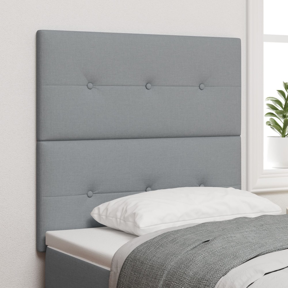 vidaXL Tăblie cap cu headboard Manual Gri deschis 80 cm țesătură