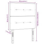 vidaXL Tăblie cap cu headboard Manual Gri închis 80 cm țesătură