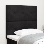vidaXL Tăblie cap Pe perete cu headboard Manual Negru 80 cm Catifea vidaXL Tăblie cap Pe perete cu headboard Manual Negru 80 cm Catifea