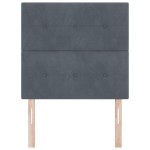 vidaXL Tăblie cap Pe perete cu headboard Gri închis 90 cm Catifea vidaXL Tăblie cap Pe perete cu headboard Gri închis 90 cm Catifea