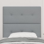 vidaXL Tăblie cap cu headboard Manual Gri deschis 100 cm țesătură