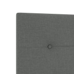 vidaXL Tăblie cap cu headboard Manual Gri închis 100 cm țesătură