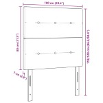 vidaXL Tăblie cap cu headboard Manual Maro închis 100 cm țesătură