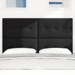 vidaXL Tăblie cap cu headboard Manual Negru 140 cm țesătură