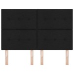vidaXL Tăblie cap cu headboard Manual Negru 140 cm țesătură