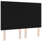 vidaXL Tăblie cap cu headboard Manual Negru 140 cm țesătură
