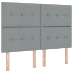 vidaXL Tăblie cap cu headboard Manual Gri deschis 160 cm țesătură