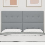 vidaXL Tăblie cap cu headboard Manual Gri deschis 160 cm țesătură