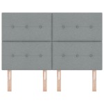 vidaXL Tăblie cap cu headboard Manual Gri deschis 160 cm țesătură