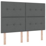vidaXL Tăblie cap cu headboard Manual Gri închis 160 cm țesătură