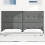 vidaXL Tăblie cap cu headboard Manual Gri închis 160 cm țesătură