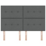 vidaXL Tăblie cap cu headboard Manual Gri închis 160 cm țesătură