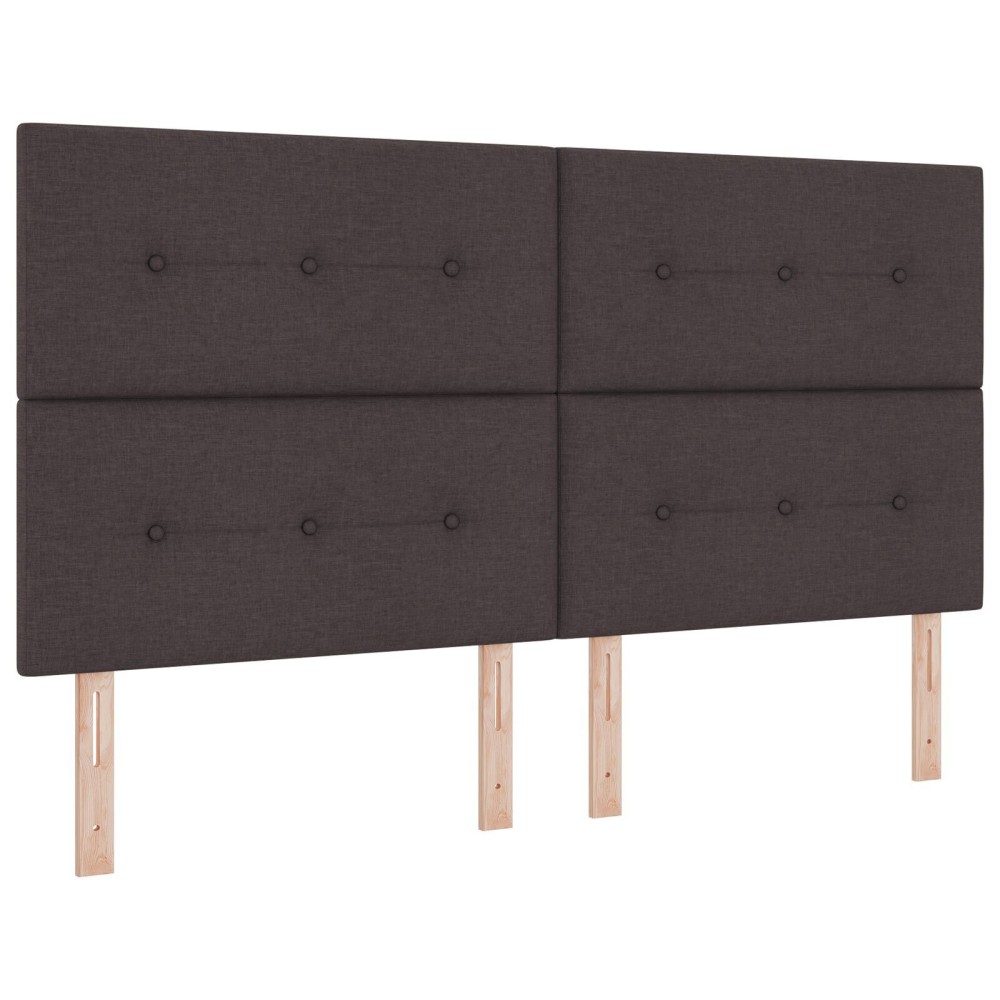 vidaXL Tăblie cap cu headboard Manual Maro închis 180 cm țesătură