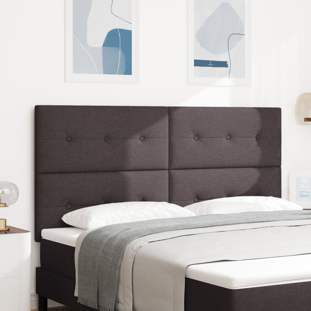 vidaXL Tăblie cap cu headboard Manual Maro închis 180 cm țesătură