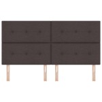 vidaXL Tăblie cap cu headboard Manual Maro închis 180 cm țesătură