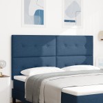 vidaXL Tăblie cap cu headboard Manual albastru 180 cm țesătură