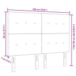 vidaXL Tăblie cap cu headboard Manual albastru 180 cm țesătură
