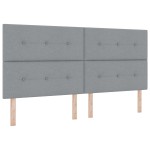 vidaXL Tăblie cap cu headboard Manual Gri deschis 200 cm țesătură