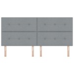 vidaXL Tăblie cap cu headboard Manual Gri deschis 200 cm țesătură