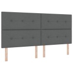 vidaXL Tăblie cap cu headboard Manual Gri închis 200 cm țesătură