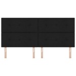 vidaXL Tăblie cap cu headboard Manual Negru 200 cm țesătură