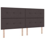 vidaXL Tăblie cap cu headboard Manual Maro închis 200 cm țesătură