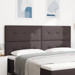 vidaXL Tăblie cap cu headboard Manual Maro închis 200 cm țesătură