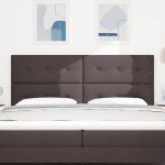 vidaXL Tăblie cap cu headboard Manual Maro închis 200 cm țesătură