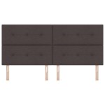 vidaXL Tăblie cap cu headboard Manual Maro închis 200 cm țesătură