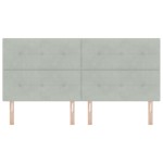 vidaXL Tăblie cap Pe perete cu headboard Gri deschis 200 cm Catifea vidaXL Tăblie cap Pe perete cu headboard Gri deschis 200 cm Catifea