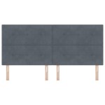 vidaXL Tăblie cap Pe perete cu headboard Gri închis 200 cm Catifea vidaXL Tăblie cap Pe perete cu headboard Gri închis 200 cm Catifea