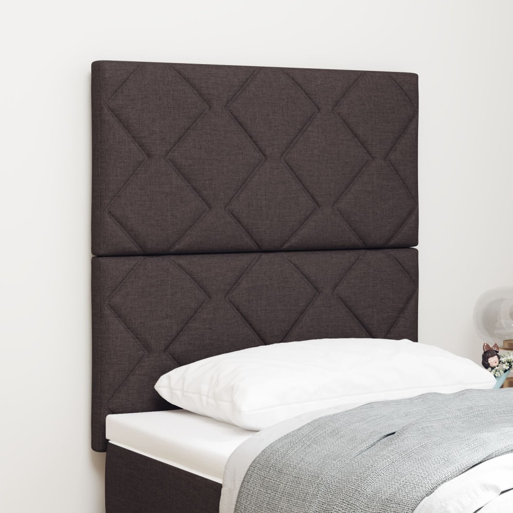 vidaXL Tăblie din Țesătură Geometric Manual Maro închis 80 cm țesătură