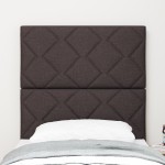 vidaXL Tăblie din Țesătură Geometric Manual Maro închis 80 cm țesătură vidaXL Tăblie din Țesătură Geometric Manual Maro închis 80 cm țesătură