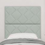 vidaXL Tăblie cap Pe perete Geometric Manual Gri deschis 80 cm Catifea vidaXL Tăblie cap Pe perete Geometric Manual Gri deschis 80 cm Catifea