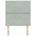 vidaXL Tăblie cap Pe perete Geometric Manual Gri deschis 80 cm Catifea vidaXL Tăblie cap Pe perete Geometric Manual Gri deschis 80 cm Catifea