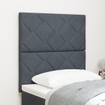 vidaXL Tăblie cap Pe perete Geometric Manual Gri închis 80 cm Catifea vidaXL Tăblie cap Pe perete Geometric Manual Gri închis 80 cm Catifea